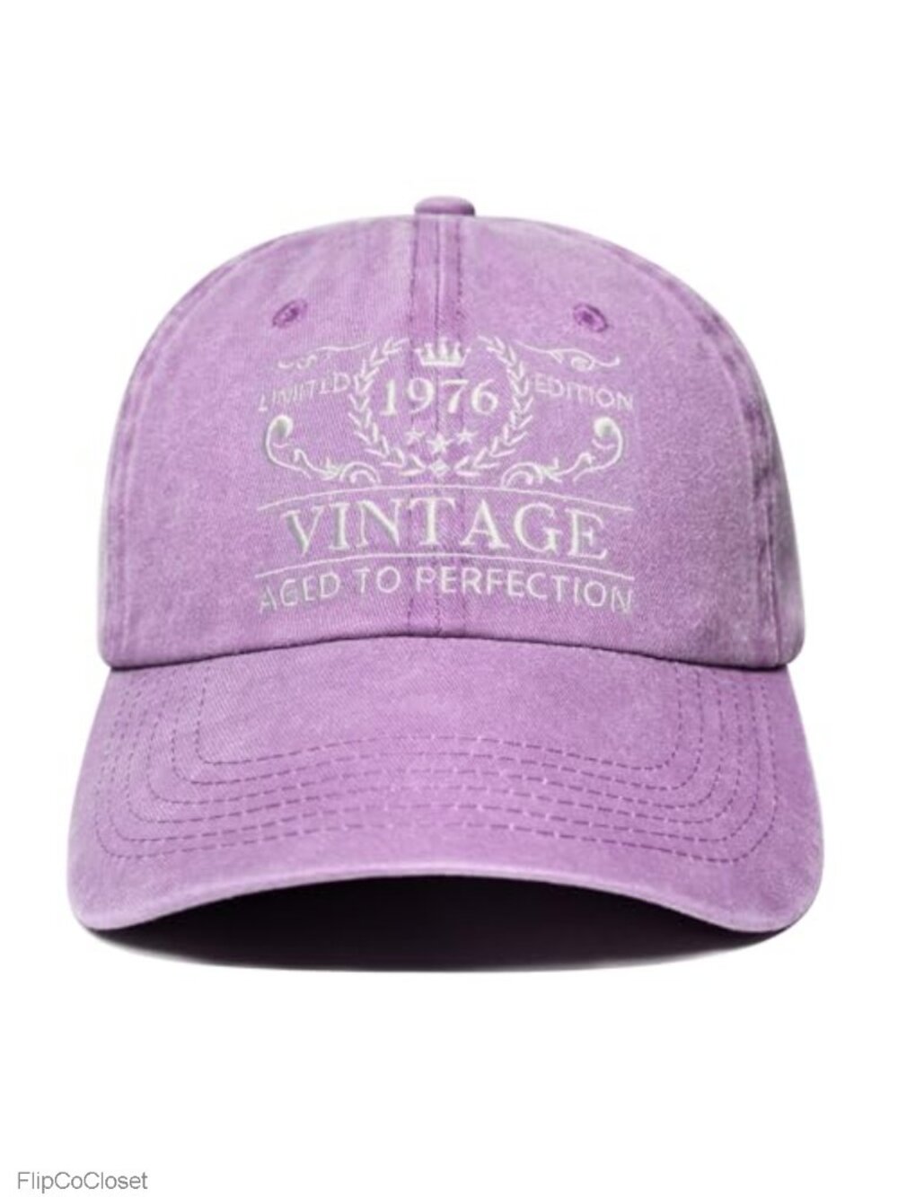 1976 50th Birthday Baseball Cap Adjustable Washed Cotton Embroidered Unisex